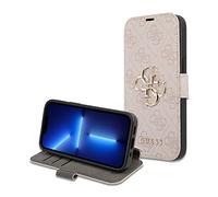 GUESS GUBKP13X4GMGPI - Carcasa para iPhone 13 Pro MAX 6,7", Color Rosa Haya 4G Big Metal L