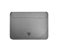 Guess GUCS16PSATLG Funda Triángulo Saffiano con Logotipo, Gris - hasta 16 pulgadas