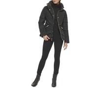GUESS GUESS - Chaqueta acolchada de peso medio para mujer, Negro para clima frío, Large