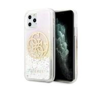 Guess GUHCN58LGIRGP Funda Logotipo Redondo Gradiente Color Purpurina Líquida - iPhone 11 Pro