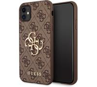 GUESS GUHCN614GMGBR - Carcasa para iPhone 11 6,1 con Logo de 4G Big Metal, x, acrílico, ágata, x, Acrílico, Ágata
