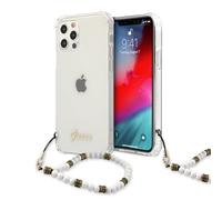 Guess GUHCP12LKPSWH - Funda para iPhone 12 Pro MAX 6,7", Color Blanco Perla