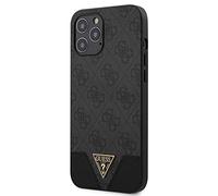 Guess GUHCP12LPU4GHBK 4G Triangle Collection - Funda para iPhone 12 Pro MAX 6,7", Color Gris