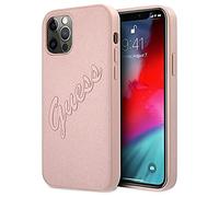 GUESS GUHCP12LRSAVSRG - Funda para iPhone 12 Pro MAX 6,7", diseño de Saffiano Vintage, Color Rosa