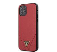 Guess GUHCP12LVSATMLRE Saffiano - Funda para iPhone 12 Pro MAX de 6,7", Color Rojo