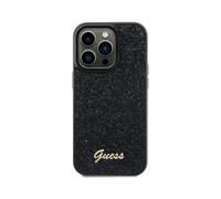 Guess GUHCP12MPMSDGSK Funda Disco Metal Script Negra - iPhone 12 / 12 Pro