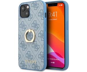 Guess GUHCP13S4GMRBL - Funda para iPhone 13 Mini 5,4", Color Azul 4G, con Anillo de Soporte