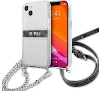Funda Guess 4G Silver Stripe Crossbody, Plata - iPhone 13 mini