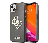 GUESS GUHCP13SPCUGL4GBK - Funda para iPhone 13 Mini 5,4", Color Negro Brillante 4G, Logotipo Grande