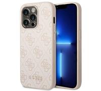 Guess GUHCP14LG4GFPI - Carcasa rígida para iPhone 14 Pro 6, 1", Color Rosa y Dorado