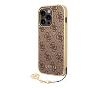 Guess GUHCP14LGF4GBR - Carcasa rígida para iPhone 14 Pro 6, Color marrón y marrón