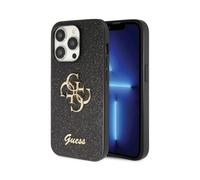 Guess GUHCP14LHG4SGK Glitter Script Big 4G, Negro - iPhone 14 Pro