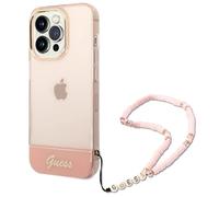 Guess GUHCP14LHGCOHP - Carcasa rígida para iPhone 14 Pro 6, Color Rosa y Rosa