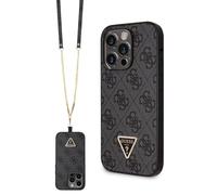 Guess GUHCP14LP4TDSCPK - Carcasa rígida para iPhone 14 Pro de 6,1 Pulgadas, Color Negro