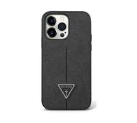 Guess GUHCP14XPSATLK Funda Saffiano con Logotipo Triangular, Negra - iPhone 14 Pro Max