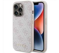 GUESS GUHCP15LG4GFPI Funda para iPhone 15 Pro 6.1" Rosa Hard Case 4G Metal Gold Logo
