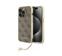 GUESS GUHCP15LGF4GBR - Carcasa para iPhone 15 Pro de 6,1", Color marrón