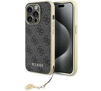 GUESS GUHCP15LGF4GGR - Carcasa rígida para iPhone 15 Pro de 6,1", Color Gris