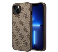 GUESS GUHCP15MG4GFBR - Carcasa rígida para iPhone 15 Plus de 6,7 Pulgadas, Color marrón