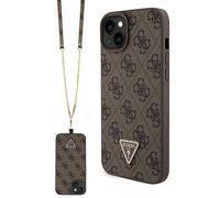 Funda Guess Crossbody 4G Metal Logo Marrón - iPhone 15 Plus