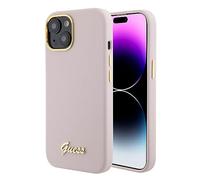Guess GUHCP15SSMBSLP - Carcasa para iPhone 15 de 6,1 Pulgadas, Color Rosa