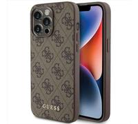GUESS GUHCP15XG4GFBR - Carcasa rígida para iPhone 15 Pro MAX de 6,7 Pulgadas, Color marrón