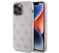 GUESS GUHCP15XG4GFPI Funda para iPhone 15 Pro MAX 6.7" Rosa Hard Case 4G Metal Gold Logo