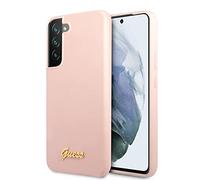 Guess GUHCS22MLSLMGPP - Carcasa para S22+ S906 (Silicona), diseño con Logotipo metálico