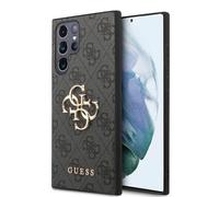 Guess GUHCS24L4GMGGR Funda Carcasa para S24 Ultra S928 Negro Hardcase 4G Big Metal Logo