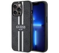 Guess GUHMP13XP4RPSK - Carcasa rígida para iPhone 13 Pro MAX de 6,7", diseño de Rayas, Color Negro