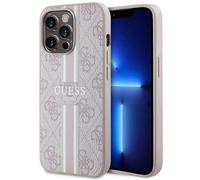 GUESS GUHMP13XP4RPSP - Carcasa para iPhone 13 Pro Max de 6,7", diseño de rayas estampadas, color rosa