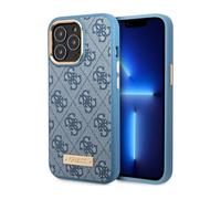 Guess GUHMP14LU4GPRB Cubierta 4G Logo Placa Para Magsafe Azul - iPhone 14 Pro