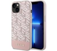 Funda Guess Gcube Stripes Para Magsafe Rosa - iPhone 14