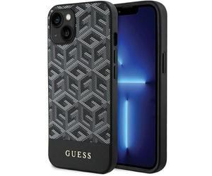Guess GUHMP15SHGCFSEK Carcasa rígida para iPhone 15/14/13 de 6,1, diseño de Rayas, Color Negro