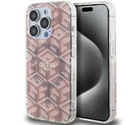 Guess GUHMP15XHGCUSTGP Funda para iPhone 15 Pro MAX 6,7 Pulgadas Funda rígida Rosa IML GCube