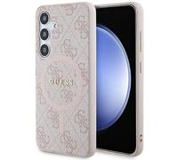 GUESS GUHMS24SG4GFRP Funda para S24 S921 Rosa Hardcase Colección 4G Cuero Metal Logo