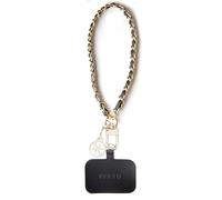 GUESS GUOUCHSAMC4K Correa de mano universal negra Saffiano Chain 4G Charm
