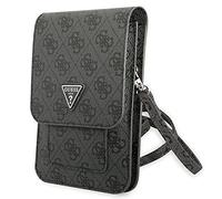GUESS Bolsa Guwbsatmgr Gris Saffiano Triángulo, Billetera Bi-Fold Unisex Adulto, Negro, x