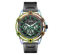 Guess Nailon CS Transparente a Base de Bio, con Revestimiento de Arco Iris Negro, Transparente, Negro MF DL/Correa de Poliuretano de Base biológica Transparente, Negro