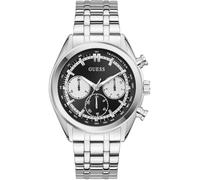 Guess Reloj Hombre Dawson GW0971G1 — 44 mm, esfera negra, correa acero, fecha, circonita, 5 ATM