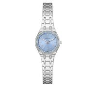Guess GW1010L1 Pixie - Reloj de Pulsera para Mujer con circonita, Correa de Acero Inoxidable y Cristal Mineral, Esfera Azul, 3 Bares, diámetro de la Caja: 25 mm