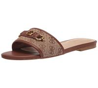 GUESS Hammi, Sandalia Mujer, Brown Multi 210, 39 EU