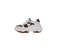 GUESS Zapatillas Deportivas Mujer, Diseño Blanco con Detalles en Marrón, Suela de Goma, Estilo Chunky (Blanco, Sistema Tallas Calzado EU, Adulto, Números, Mediano, 40)