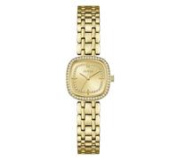 Guess Hazel GW1018L2 - Reloj de Pulsera analógico para Mujer (Cuarzo, Acero Inoxidable, 25 mm, Correa de Silicona, 5 Bares), Color champán