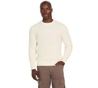 GUESS Herbie - Suéter acanalado lavado, Blanco perla, XL