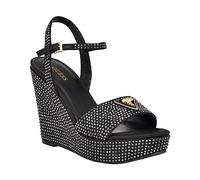 GUESS Hippa, Sandalia con talón Mujer, Negro 001, 37 EU
