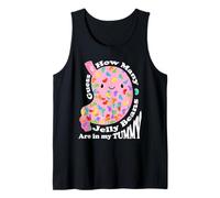 Guess How Many Jelly Beans Are in my Tummy Funny Kawaii Camiseta sin Mangas