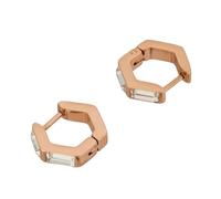GUESS Huggie Me - Pendientes de acero inoxidable chapados en oro para mujer, hipoalergénicos, ligeros y duraderos, perfectos para regalar