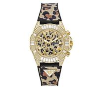 GUESS Iconic 40th GW0814L3 - Reloj analógico para mujer, esfera redonda, color champán, multicolor, multicolor