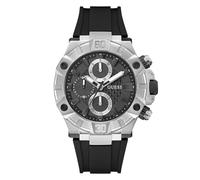 GUESS Reloj analógico negro / plata, Talla One Size